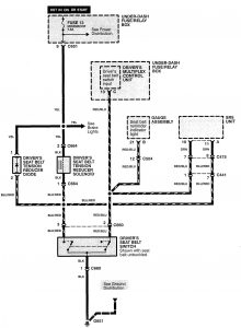 Acura RL - wiring diagram - seat belts (part 1)
