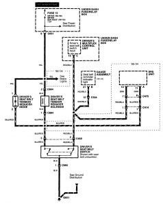 Acura RL - wiring diagram - seat belts (part 1)