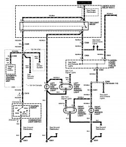 Acura RL - wiring diagram - side marker lamp (part 1)
