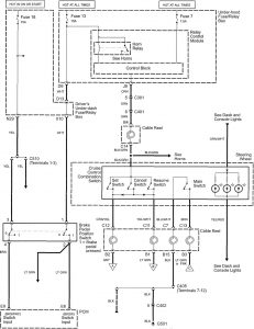 Acura RL - wiring diagram - speed control (part 1)