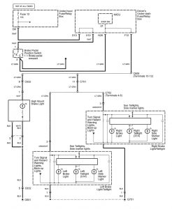 Acura RL - wiring diagram - stop lamp