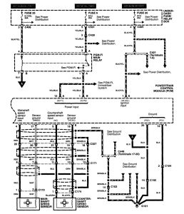 Acura RL - wiring diagram - transmission controls (part 2)