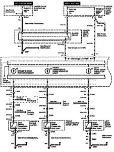 Acura RL - wiring diagram - warning indicators (part 1)