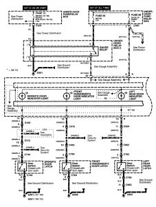 Acura RL - wiring diagram - warning indicators (part 1)