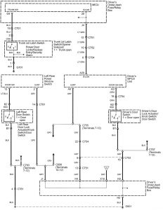 Acura RL - wiring diagram - warning lamps (part 2)