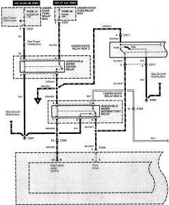 Acura RL - wiring diagram - wiper/washer (part 1)