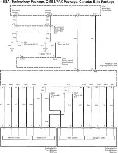 Acura RL - wiring diagram - adaptive front lighting system (part 5)