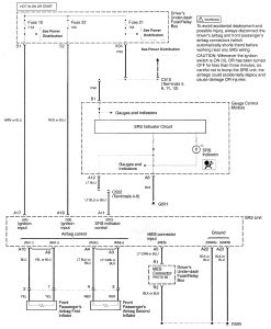 Acura RL - wiring diagram - air bags (part 1)