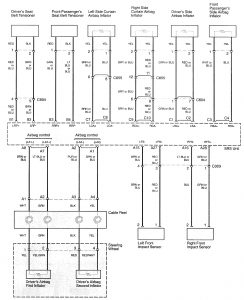 Acura RL - wiring diagram - air bags (part 2)