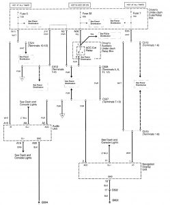 Acura RL - wiring diagram - audio (part 1)