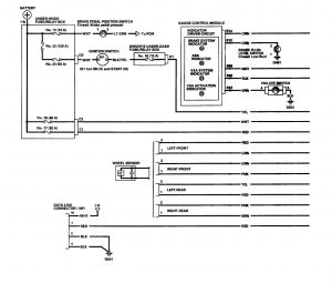 Acura RL - wiring diagram - brake controls (part 1)