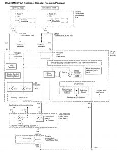Acura RL - wiring diagram - collision mitigation brake system (part 1)