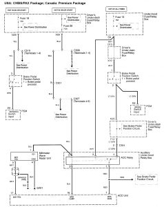 Acura RL - wiring diagram - collision mitigation brake system (part 3)