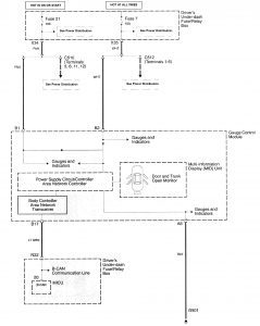 Acura RL - wiring diagram - door aja -warning (part 1)