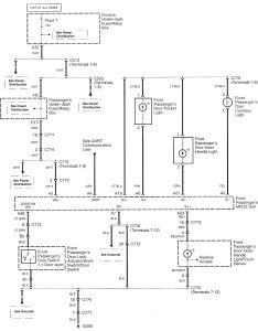 Acura RL - wiring diagram - door lamp (part 3)