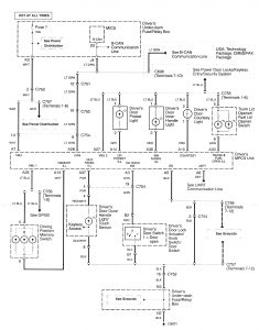 Acura RL - wiring diagram - door lamps (part 1)