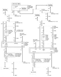 Acura RL - wiring diagram - door lamps (part 3)