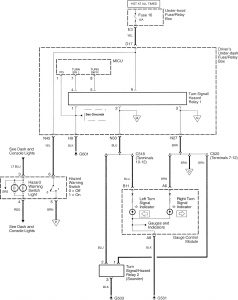 Acura RL - wiring diagram - hazard lamps (part 2)