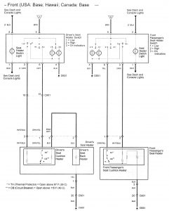 Acura RL - wiring diagram - heated seats (part 2)