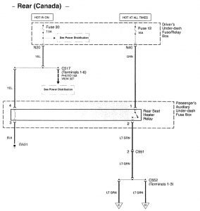 Acura RL - wiring diagram - heated seats (part 3)