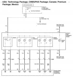 Acura RL - wiring diagram - heated seats (part 6)