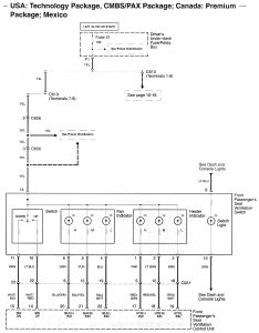 Acura RL - wiring diagram - heated seats (part 7)