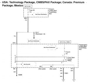 Acura RL - wiring diagram - heated seats (part 8)