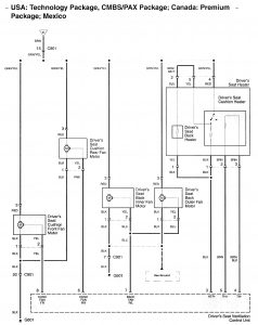 Acura RL - wiring diagram - heated seats (part 9)