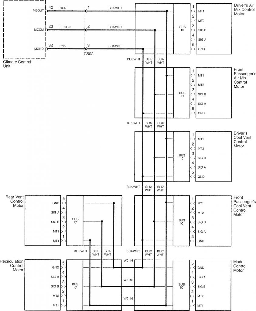 Acura RL (2007) wiring diagrams HVAC controls Carknowledge.info