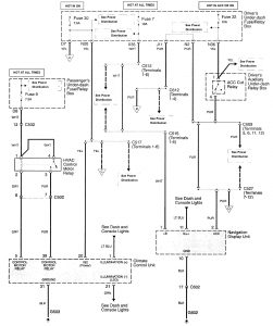 Acura RL - wiring diagram - HVAC controls (part 1)