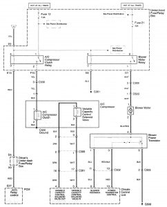 Acura RL - wiring diagram - HVAC controls