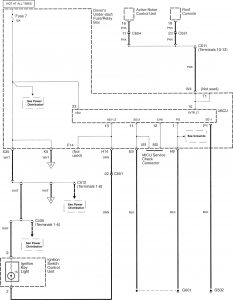 Acura RL - wiring diagram - illuminated entry (part 1)