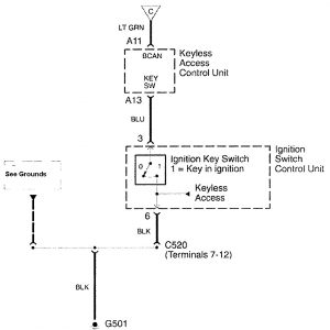Acura RL - wiring diagram - illuminated entry (part 4)