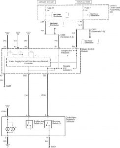 Acura RL - wiring diagram - instrument panel lamp (part 2)