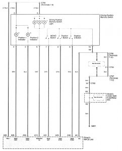 Acura RL - wiring diagram - integrated memory system (part 2)