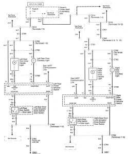 Acura RL - wiring diagram - interior lighting (part 3)