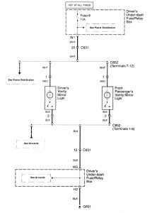 Acura RL - wiring diagram - interior lighting (part 6)