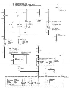 Acura RL - wiring diagram - interior lighting (part 9)