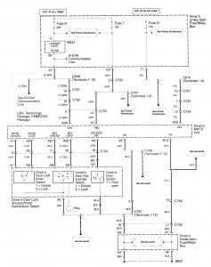 Acura RL - wiring diagram - keyless entry (part 2)