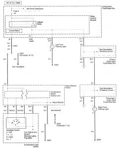 Acura RL - wiring diagram - license plate lamp (part 1)