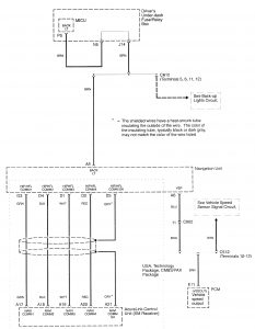 Acura RL - wiring diagram - navigation system (part 5)