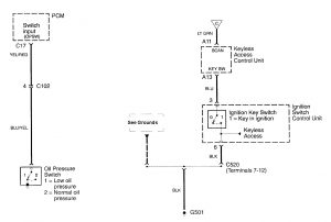 Acura RL - wiring diagram - oil warning (part 4)