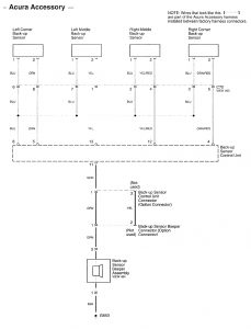 Acura RL - wiring diagram - parking aid (part 2)
