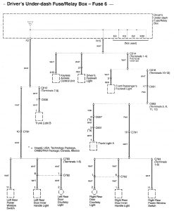 Acura RL - wiring diagram - power distribution (part 15)