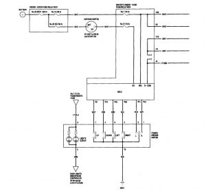 Acura RL - wiring diagram - power mirrors (part 1)
