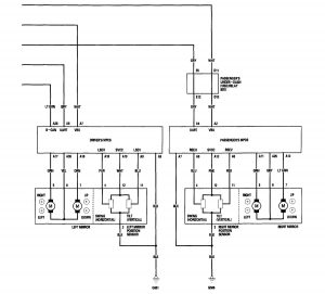 Acura RL - wiring diagram - power mirrors (part 2)