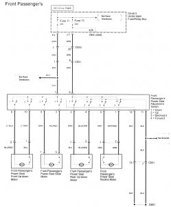 Acura RL - wiring diagram - power seats (part 1)