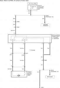 Acura RL - wiring diagram - power seats (part 2)