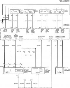 Acura RL - wiring diagram - power seats (part 3)