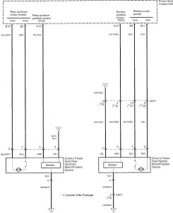Acura RL - wiring diagram - power seats (part 4)